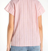 Liverpool Los Angeles short sleeve popover woven top