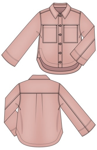 Liverpool Los Angeles high/ low denim shacket