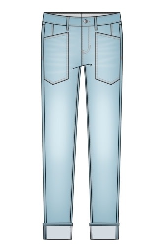 Liverpool Los Angeles marley cropped girlfriend cuffed 28'/25" ins