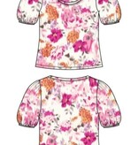 Liverpool Los Angeles puff sleeve scoop neck knit top