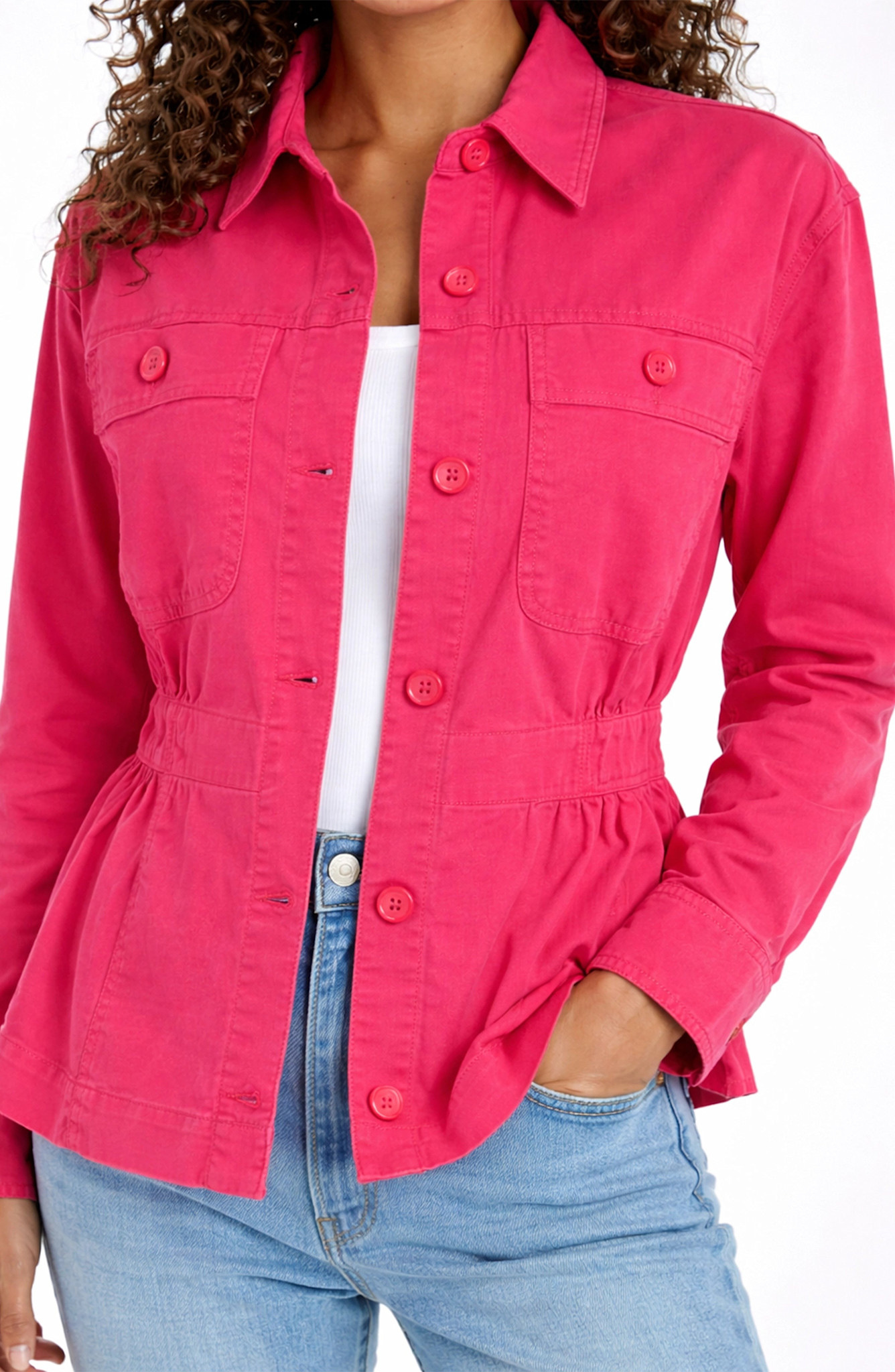 Liverpool Los Angeles relaxed shacket w/ side ties