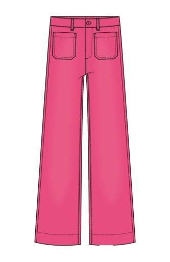 Liverpool Los Angeles crop wide leg w/ patch pockets 27' ins