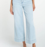 Liverpool Los Angeles stride crop wide leg w/ embroidered side seam