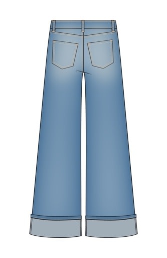 Liverpool Los Angeles morgan cuffed wide leg