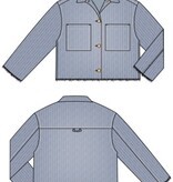 Liverpool Los Angeles crop shacket w/ fray hem