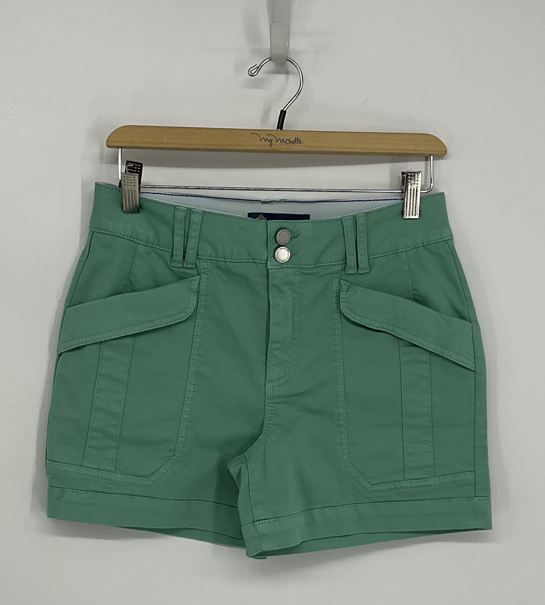 Democracy Seaglass 4.5/23" "AB" Solution High Rise Double Button Utility Short