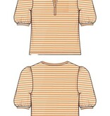 Liverpool Los Angeles elbow sleeve henley knit top