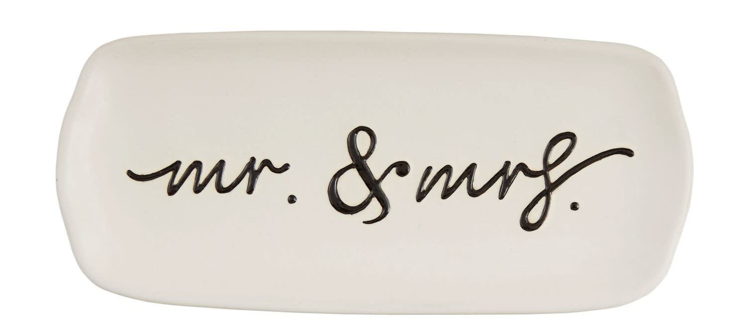 Mudpie Mr. & Mrs. Everything Dish. *script lettering