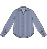 Liverpool Los Angeles adjustable sleeve button front woven top