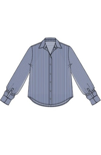 Liverpool Los Angeles adjustable sleeve button front woven top