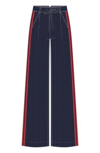 Liverpool Los Angeles wideleg pleated trouser with side stripe - 30' ins