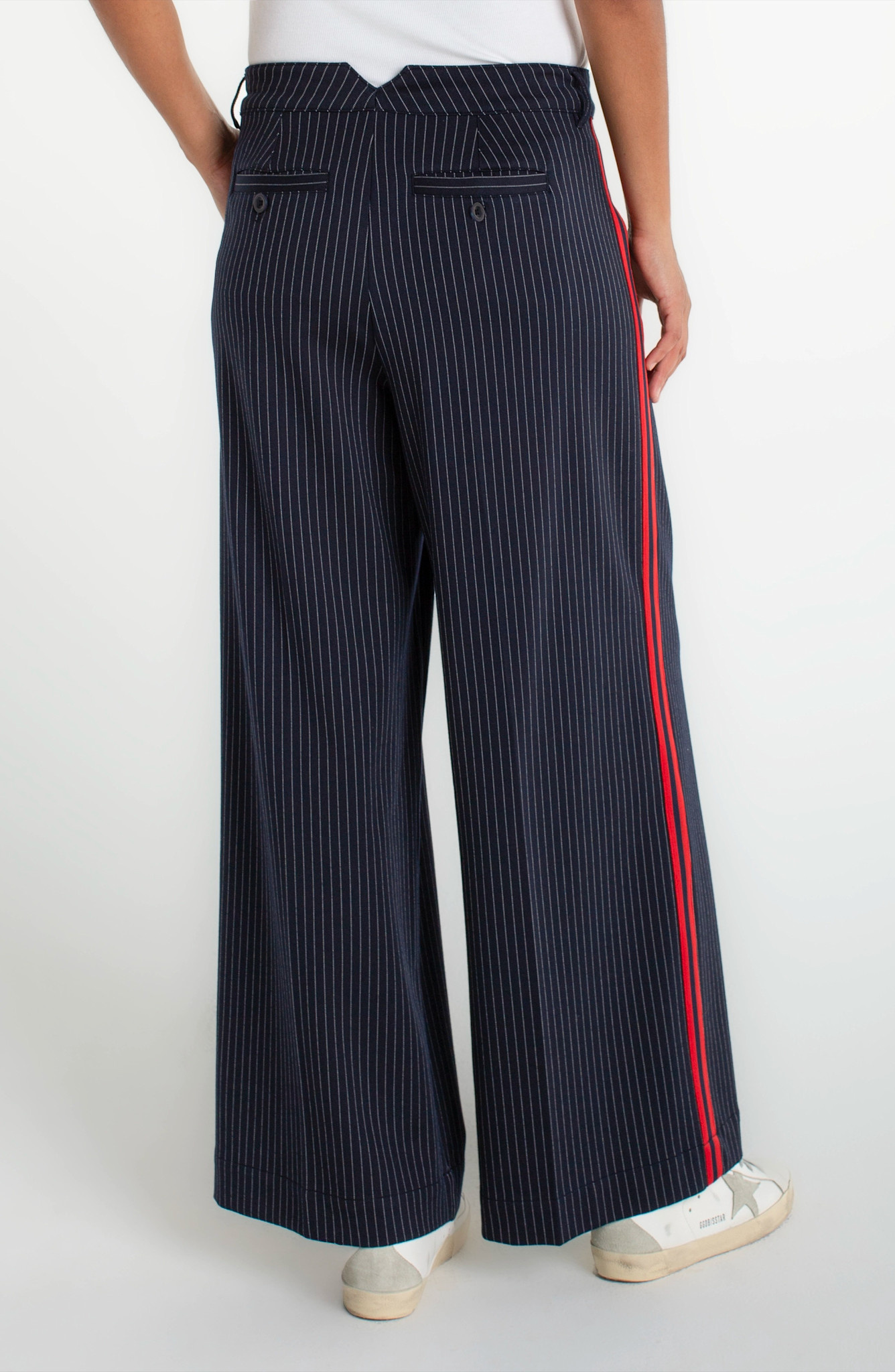 Liverpool Los Angeles wideleg pleated trouser with side stripe - 30' ins