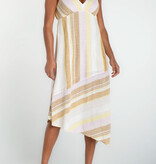 Liverpool Los Angeles sleeveless v neck asymmetrical handkerchief hem dress