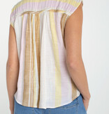 Liverpool Los Angeles dolman button front woven blouse w/ shirring