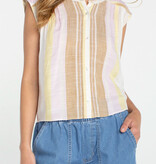 Liverpool Los Angeles dolman button front woven blouse w/ shirring