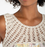 Liverpool Los Angeles sleeveless woven dress w/crochet