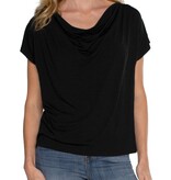 Liverpool Los Angeles 3/4 sleeve draped neck knit top