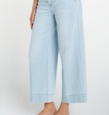 Liverpool Los Angeles stride crop wide leg w/ embroidered side seam