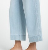 Liverpool Los Angeles stride crop wide leg w/ embroidered side seam