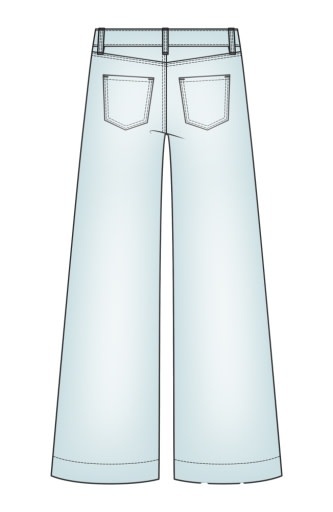 Liverpool Los Angeles stride crop wide leg w/ embroidered side seam