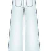 Liverpool Los Angeles stride crop wide leg w/ embroidered side seam