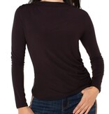 Liverpool Los Angeles long sleeve mock neck knit top w shirring