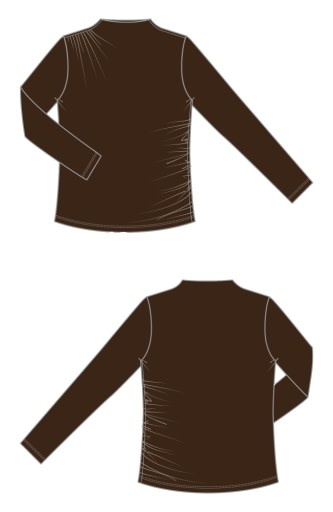 Liverpool Los Angeles long sleeve mock neck knit top w shirring