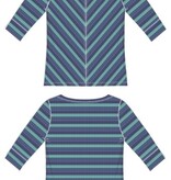 Liverpool Los Angeles 1/2 sleeve fold over boat neck knit top w/ miter