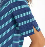 Liverpool Los Angeles 1/2 sleeve fold over boat neck knit top w/ miter