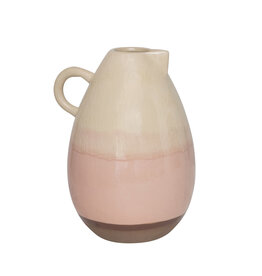 FLEURISH Decorative Ceramic Vase/Pitcher, Reactive Crackle Glaze
