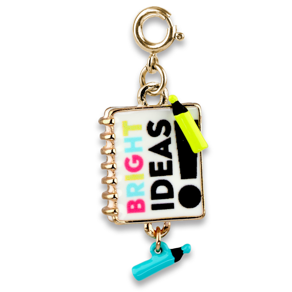 Charm It! Gold Bright Ideas Notebook Charm