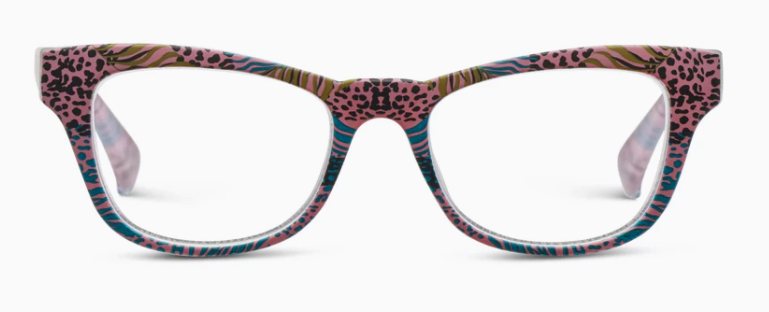 Peepers Pink Safari Lynx Blue Light Reading Glasses