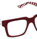 Peepers Dark Red/Check Louie Blue Light Reading Glasses