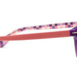 Peepers Purple/Coral Check Daphne Blue Light Reading Glasses