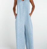 Liverpool Los Angeles wide leg crop jumpsuit w/ adjustable straps