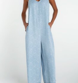 Liverpool Los Angeles wide leg crop jumpsuit w/ adjustable straps