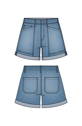 Liverpool Los Angeles elastic back roll cuff short 5' inseam