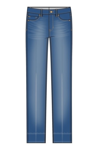 Liverpool Los Angeles kennedy crop straight w/ blind hem 28"