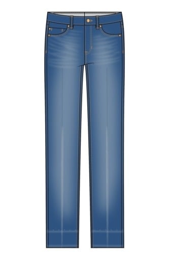 Liverpool Los Angeles kennedy crop straight w/ blind hem 28"