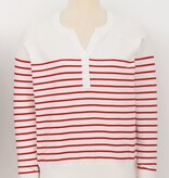 Molly Bracken Offwhite/Red Ladies Knitted Sweater