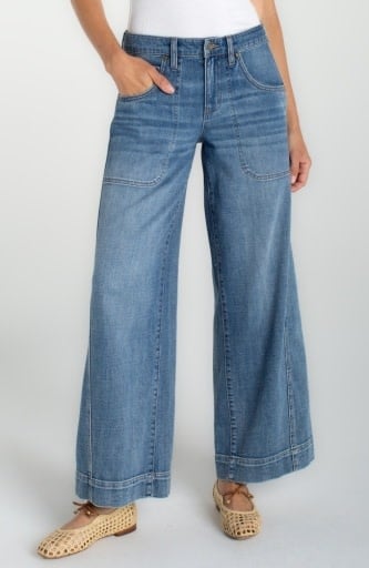 Liverpool Los Angeles stride wide leg w/ utility details 30' inseam