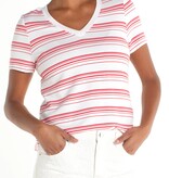 Liverpool Los Angeles short sleeve v-neck knit tee