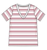 Liverpool Los Angeles short sleeve v-neck knit tee