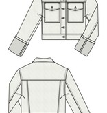 Liverpool Los Angeles cropped jacket w/ bracelet length cuffed sleeve