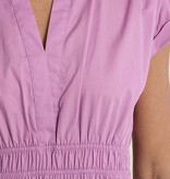 Molly Bracken Short Cotton Poplin Smocked Waist Dress (Lilac Ladies Woven Dress)