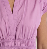 Molly Bracken Short Cotton Poplin Smocked Waist Dress (Lilac Ladies Woven Dress)