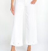 Liverpool Los Angeles stride crop wide leg w/ embroidered hem 26'