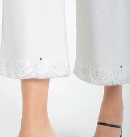 Liverpool Los Angeles stride crop wide leg w/ embroidered hem 26'