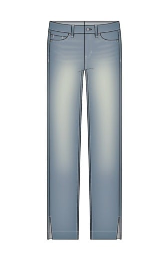 Liverpool Los Angeles kennedy crop straight w/ wide hem and slit 2