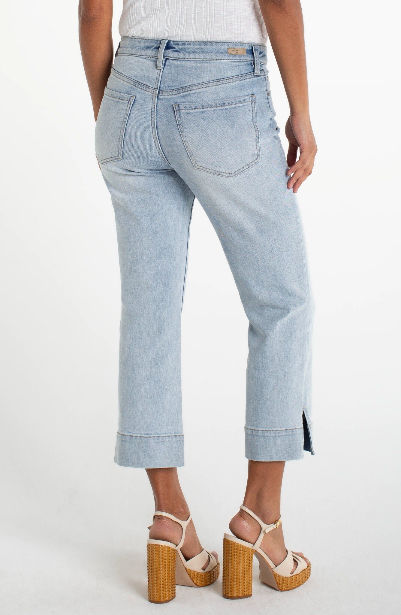 Liverpool Los Angeles kennedy crop straight w/ wide hem and slit 2